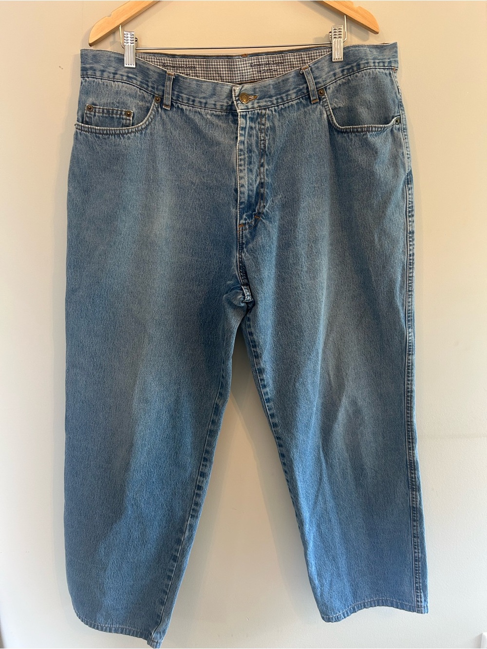 Ermenegildo Zegna Soft Relaxed Fit Blue Denim Jeans Size 40” Waist Big and Tall